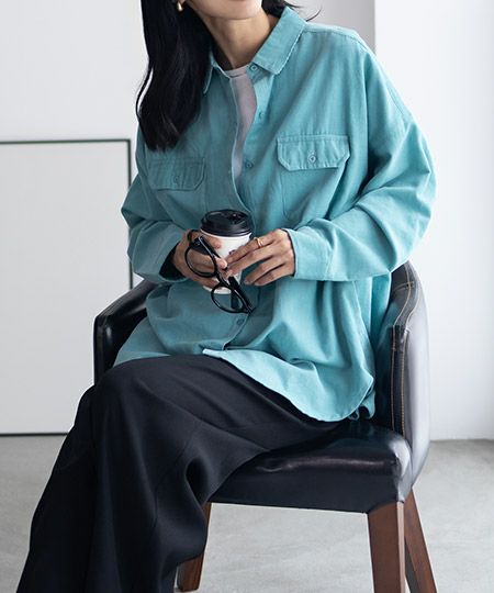 Howdy Marie インドコールオーバーシャツ レディース商品画像-24