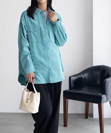 Howdy Marie インドコールオーバーシャツ レディース商品画像-26