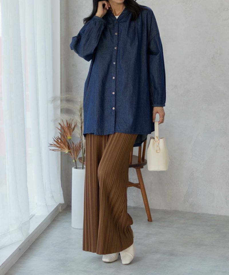 Howdy Marie  インドデニムギャザーチュニック レディース商品画像-2