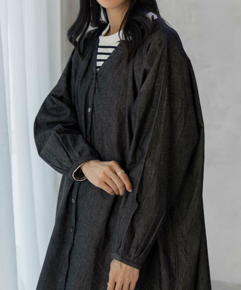 Howdy Marie  インドデニムギャザーチュニック レディース商品画像-6