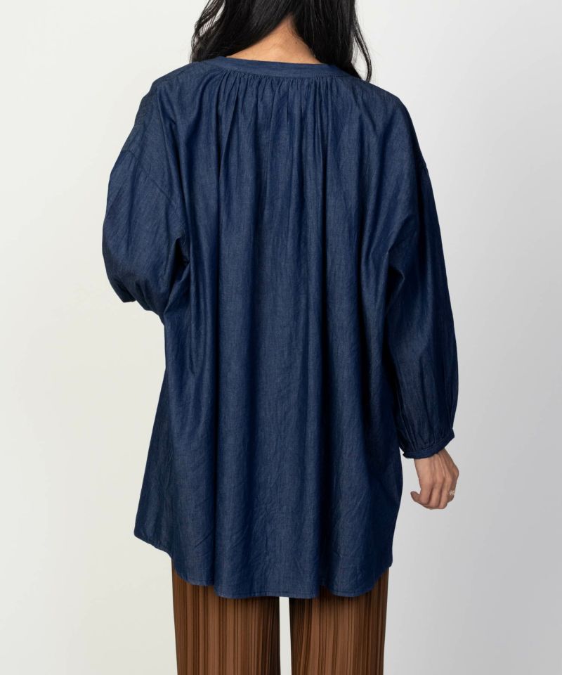 Howdy Marie  インドデニムギャザーチュニック レディース商品画像-12