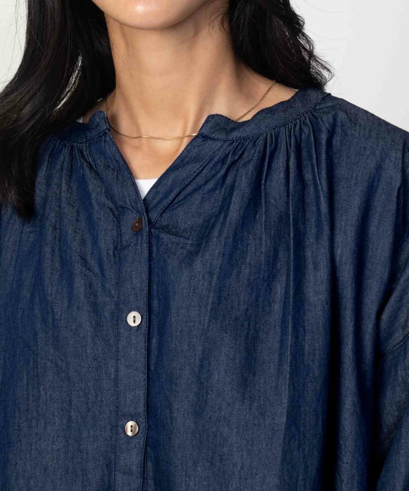 Howdy Marie  インドデニムギャザーチュニック レディース商品画像-13