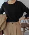 NAVY カシミヤタッチニット クルーネック レディース