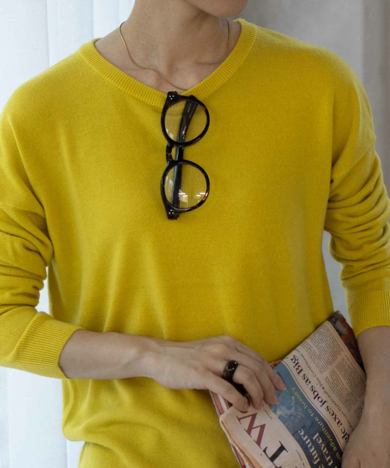 nAvy カシミヤタッチニット クルーネック レディース商品画像-2