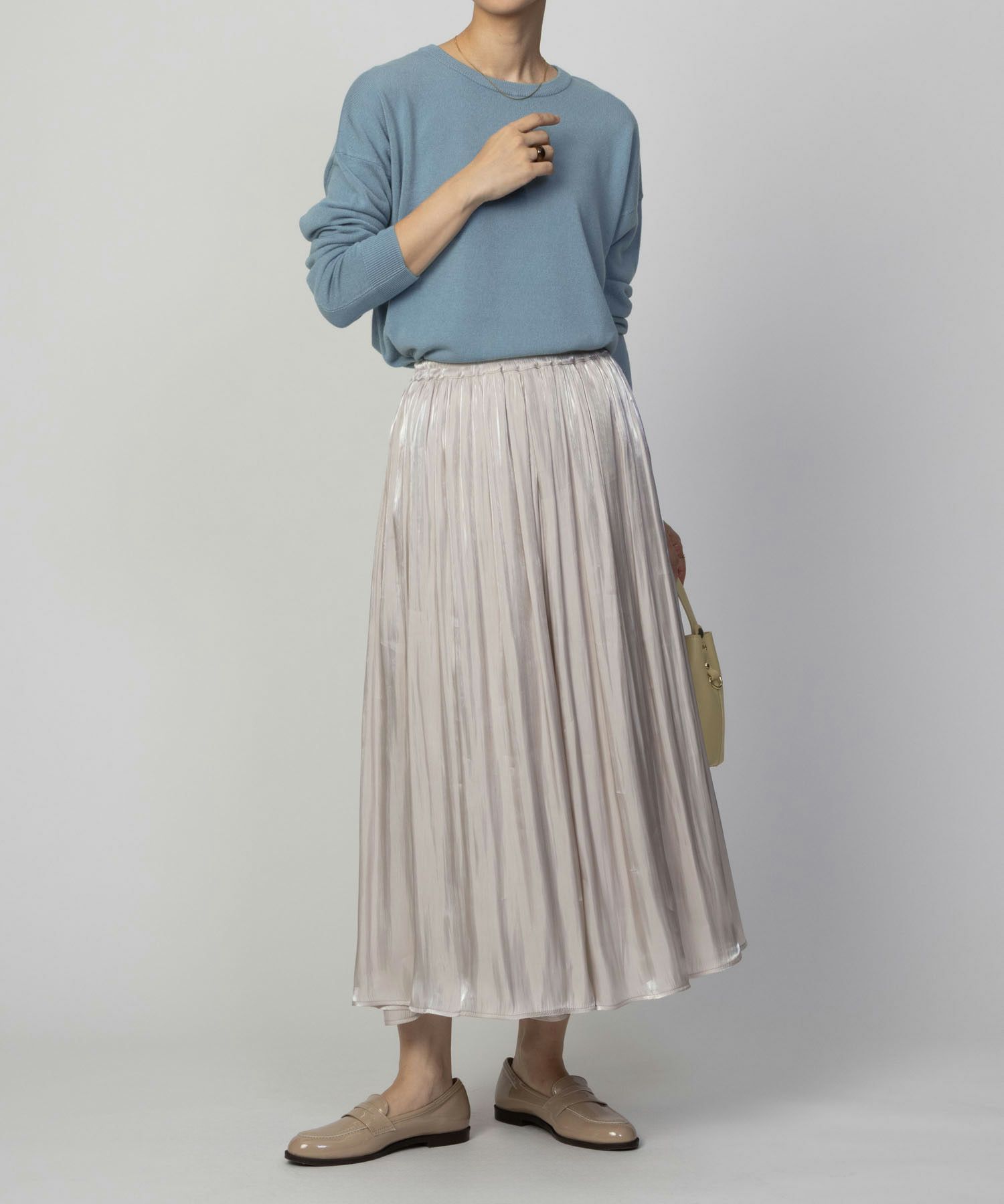 NAVY カシミヤタッチニット クルーネック レディース