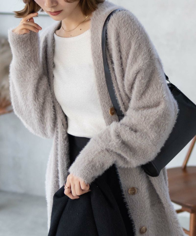 Howdy Marie  フェザー素材ロングカーディガン レディース商品画像-3