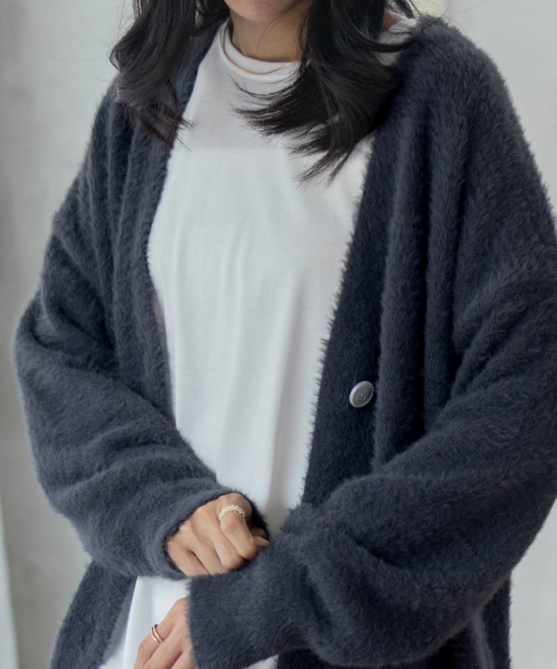 Howdy Marie  フェザー素材ロングカーディガン レディース商品画像-8