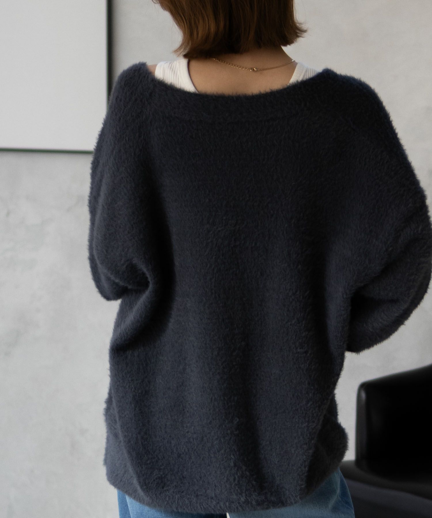 Howdy Marie  フェザー素材ロングカーディガン レディース商品サムネイル-10