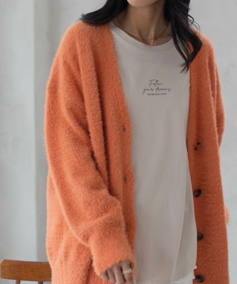 Howdy Marie  フェザー素材ロングカーディガン レディース商品画像-16