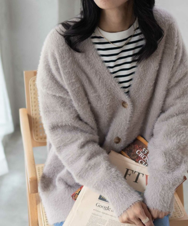 Howdy Marie  フェザー素材ロングカーディガン レディース商品画像-22