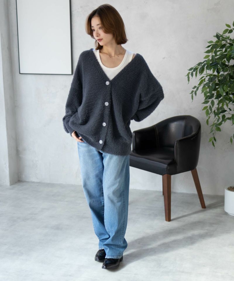 Howdy Marie  フェザー素材ロングカーディガン レディース商品画像-30