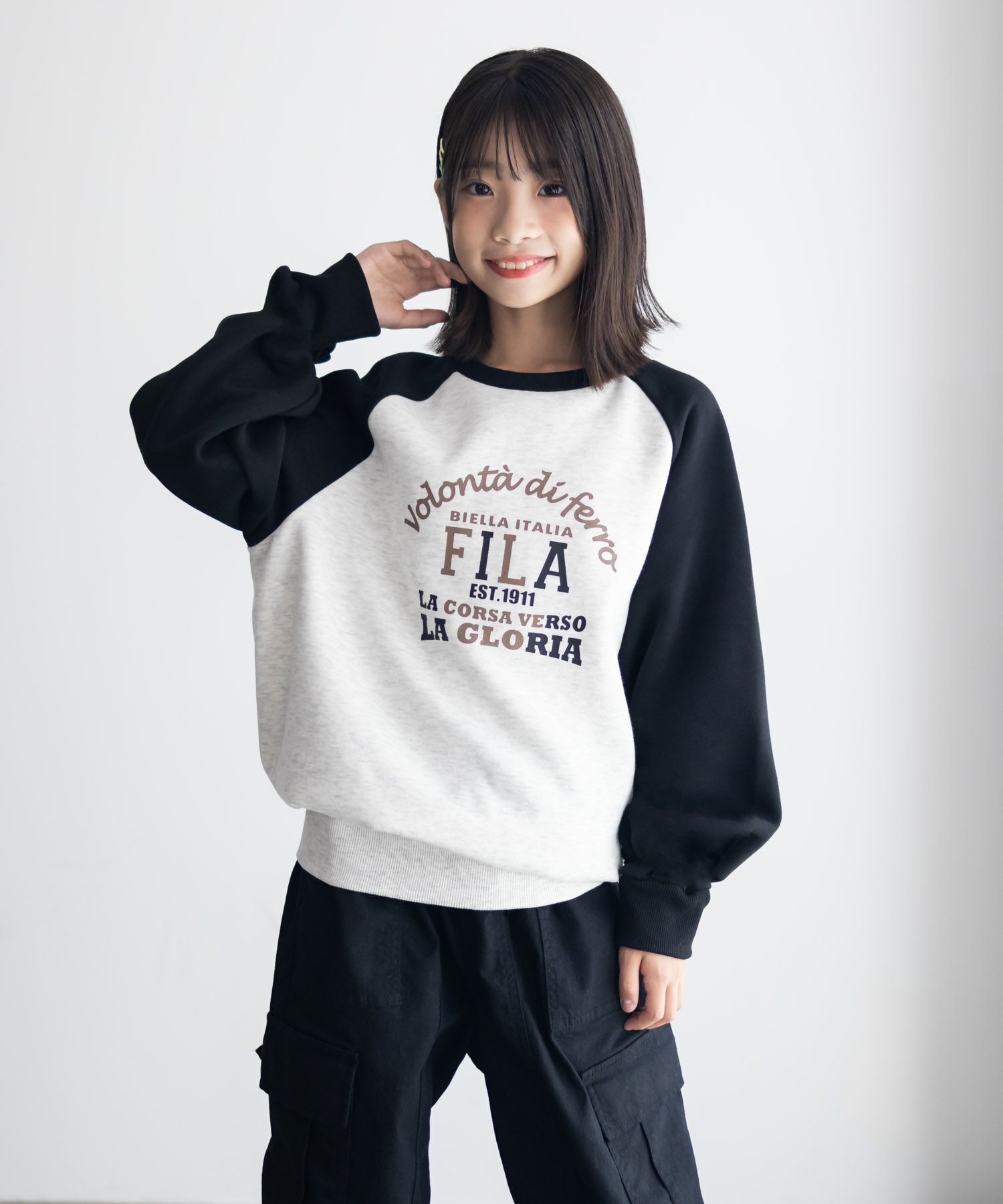 FILA  ラグラン配色チュニック キッズ商品サムネイル-1