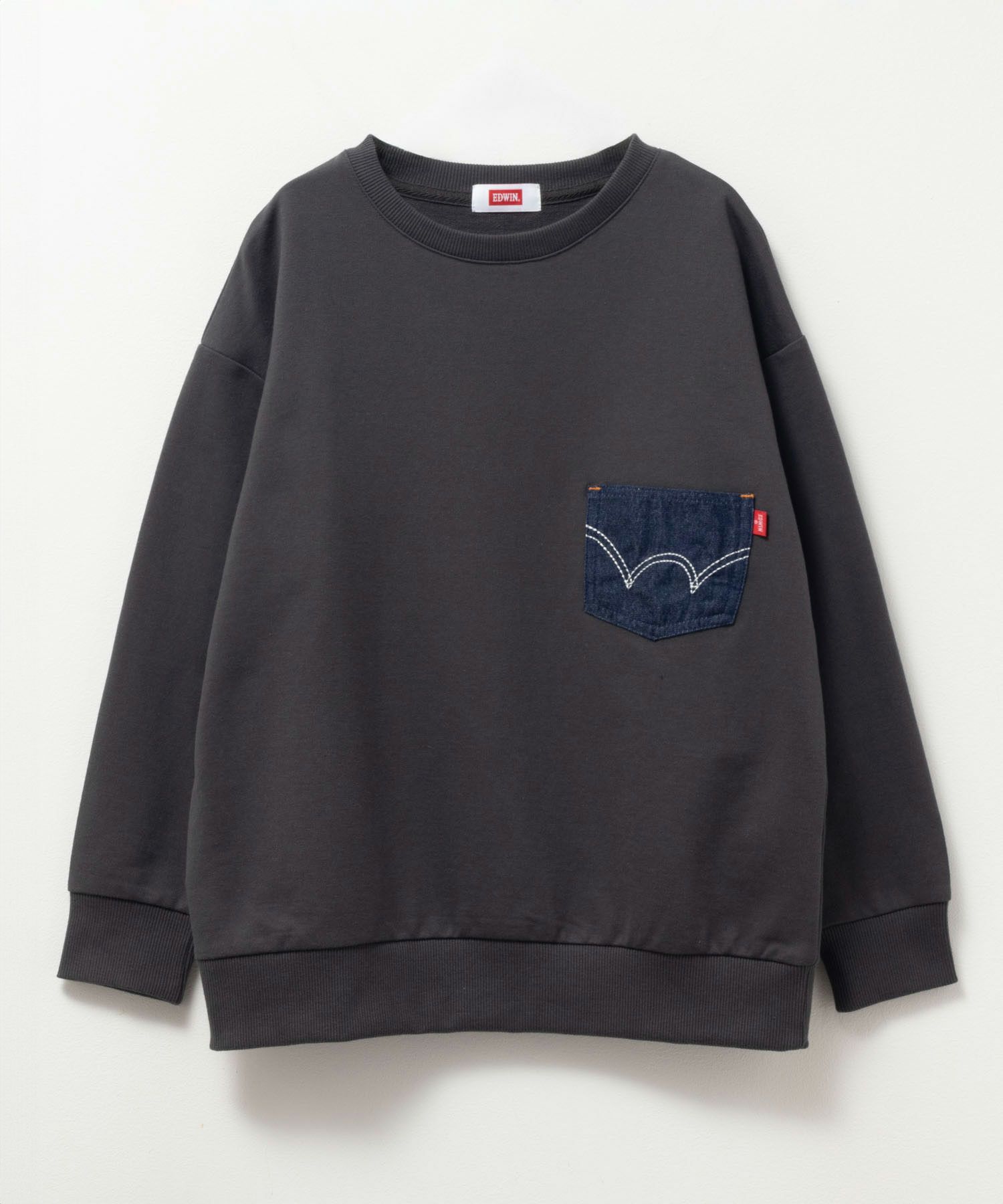 EDWIN  布帛ポケット付きトレーナー キッズ商品画像-3
