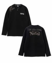 Norton ケーブルキーネック長袖Tシャツ メンズ