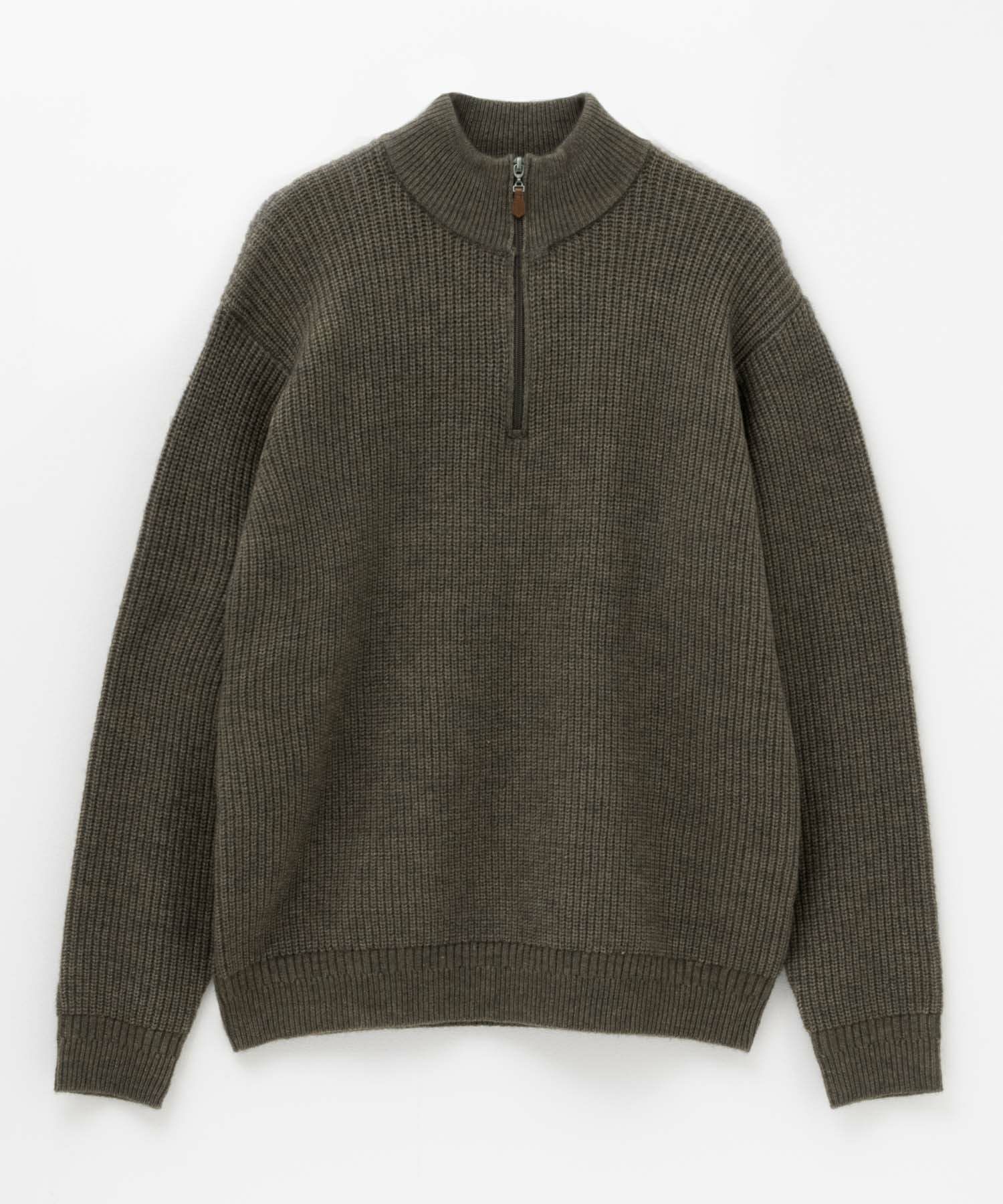 NAVY 快適ニットハーフZIP メンズ商品画像-5