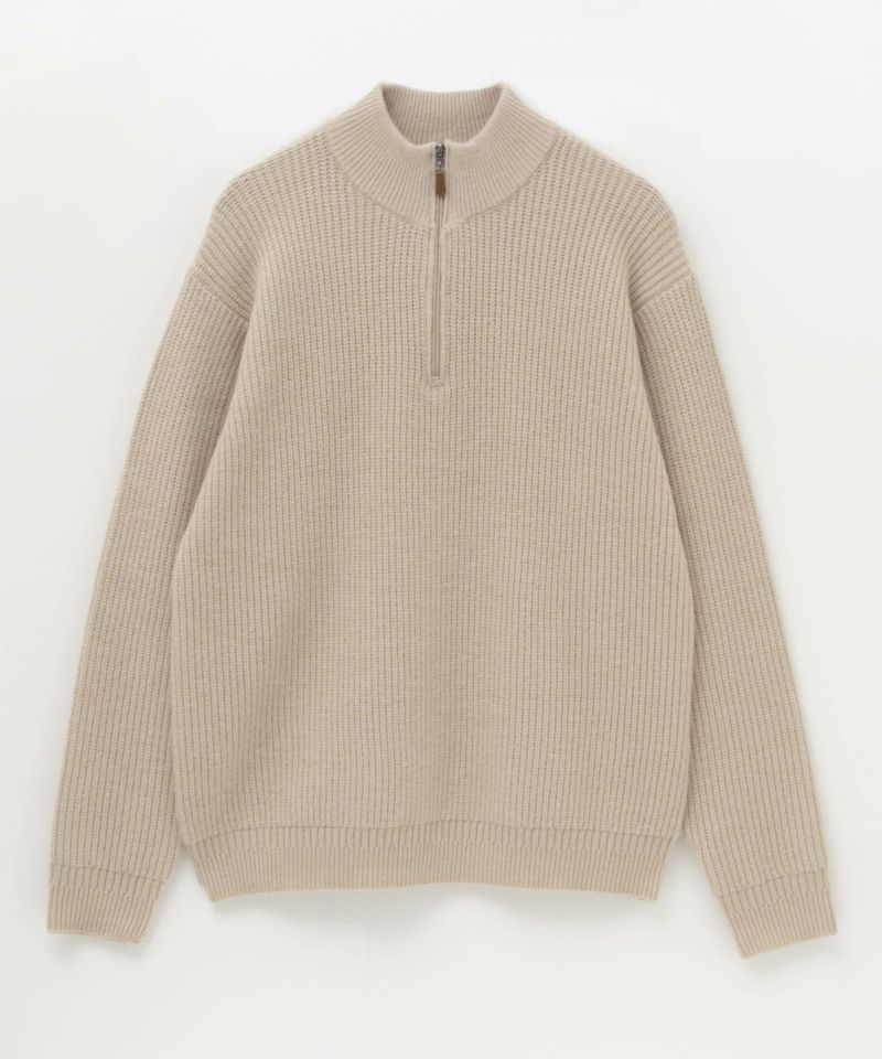 NAVY 快適ニットハーフZIP メンズ商品画像-7