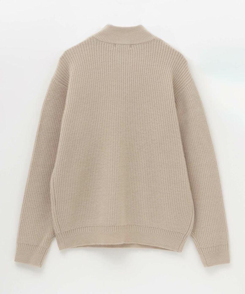 NAVY 快適ニットハーフZIP メンズ商品画像-8