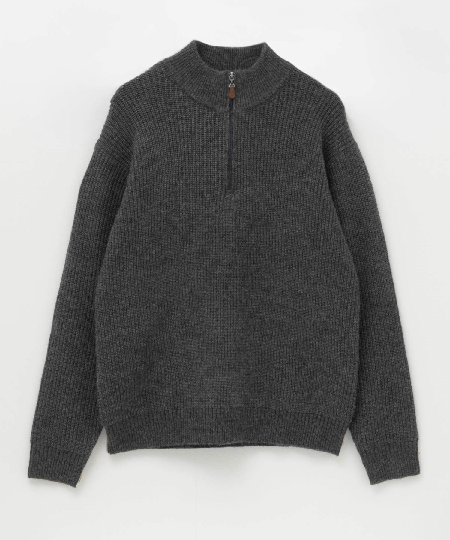 NAVY 快適ニットハーフZIP メンズ商品画像-9