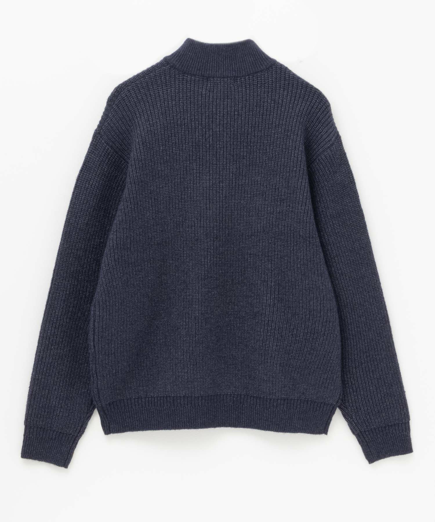 NAVY 快適ニットハーフZIP メンズ商品画像-12
