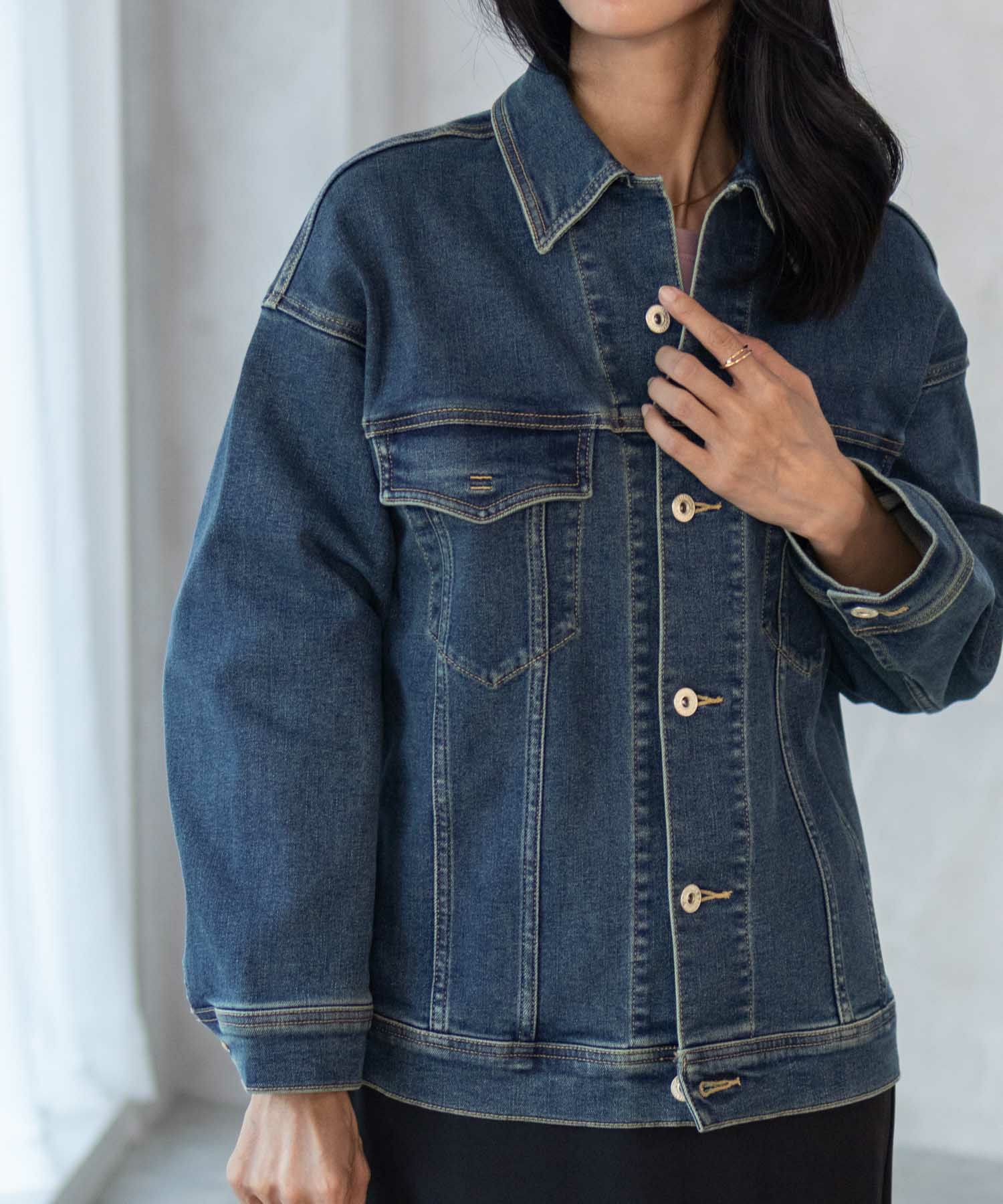 C17  ベーシックデニムジャケット レディース商品画像-1