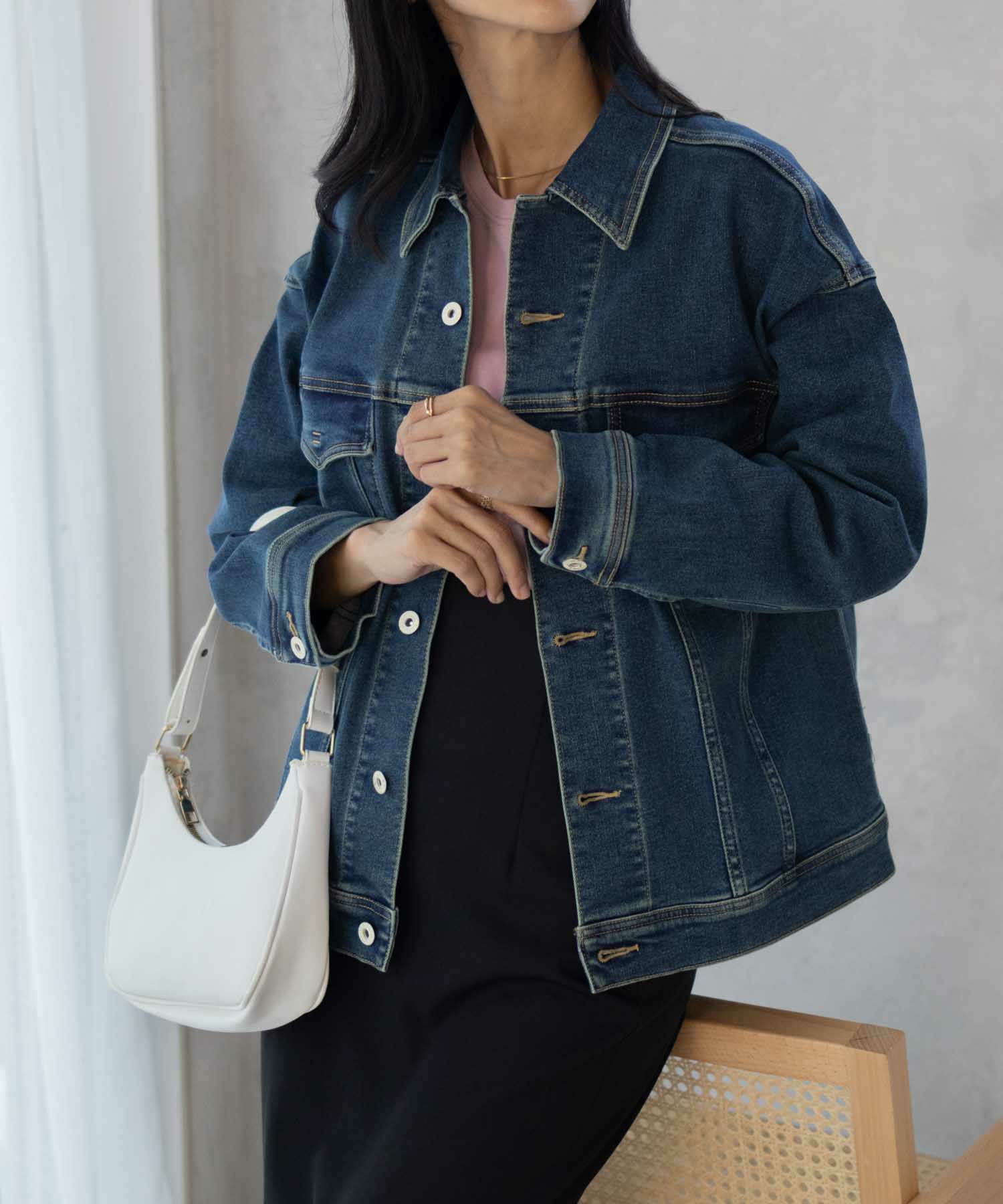 vC17 ベーシックデニムジャケット レディース