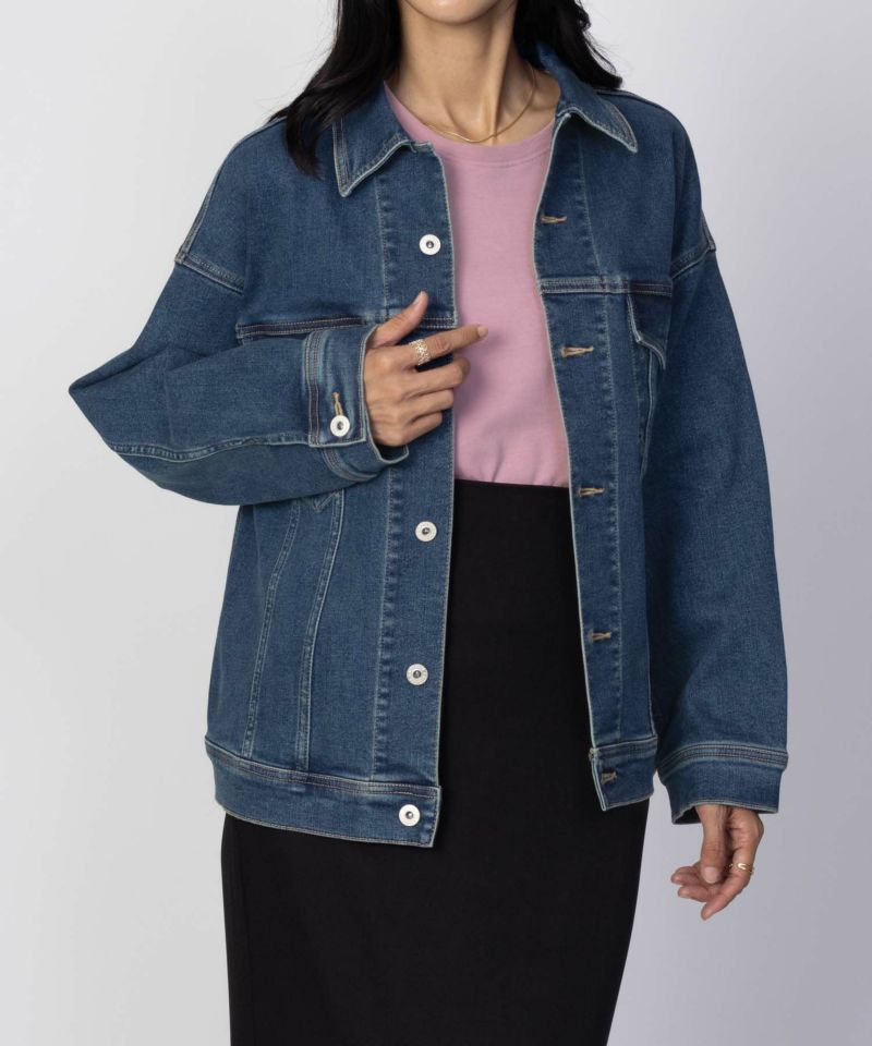 C17  ベーシックデニムジャケット レディース商品画像-4