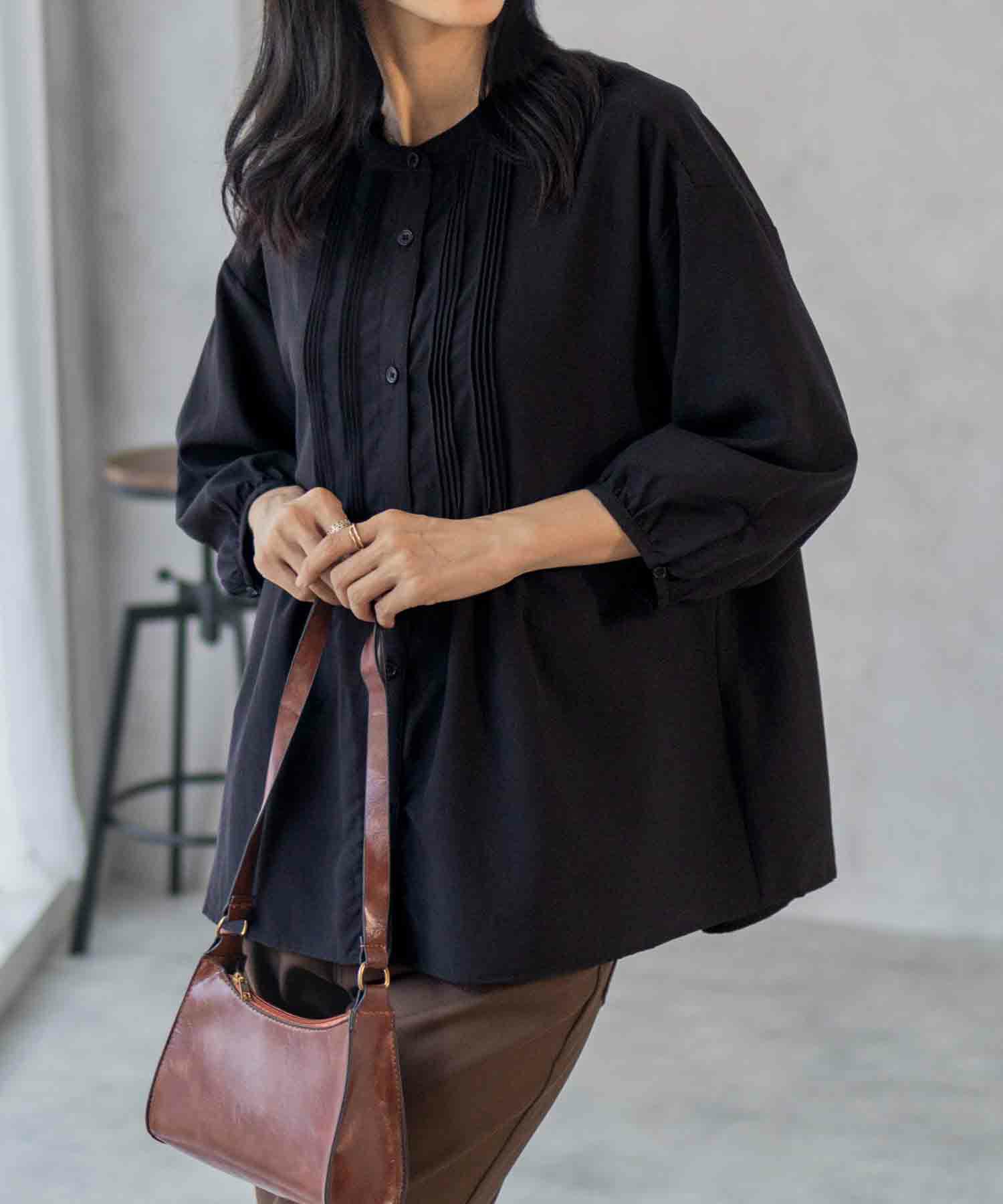nAvy  ピンタック5分袖ブラウス レディース商品サムネイル-1
