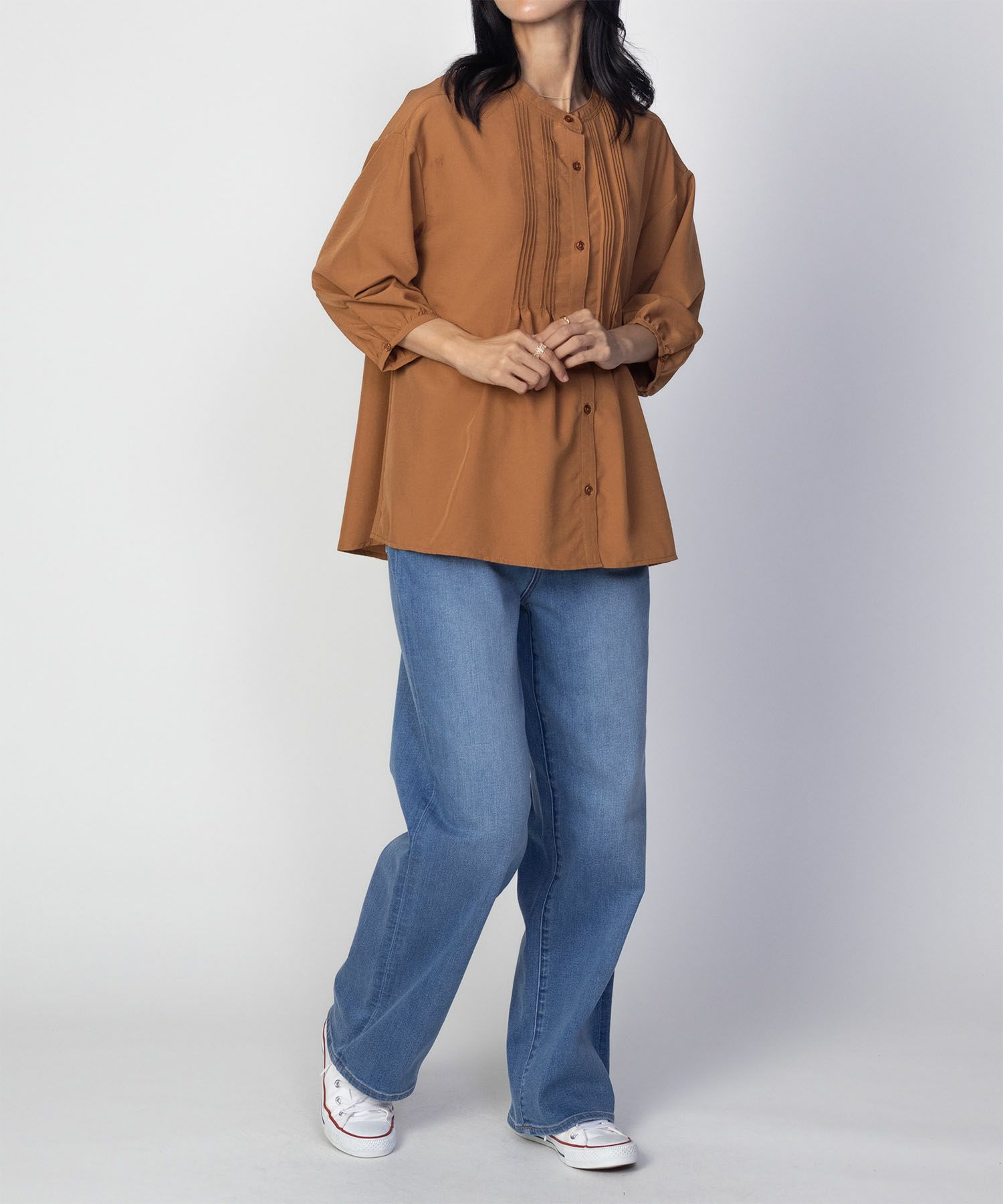 nAvy  ピンタック5分袖ブラウス レディース商品画像-13