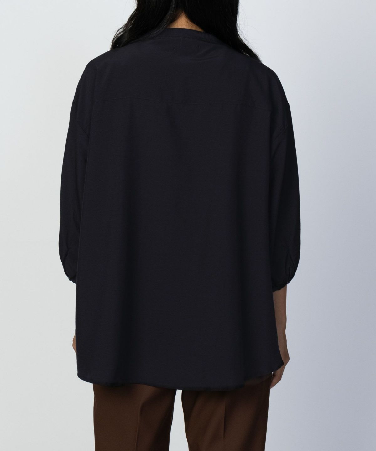 nAvy ピンタック5分袖ブラウス レディース