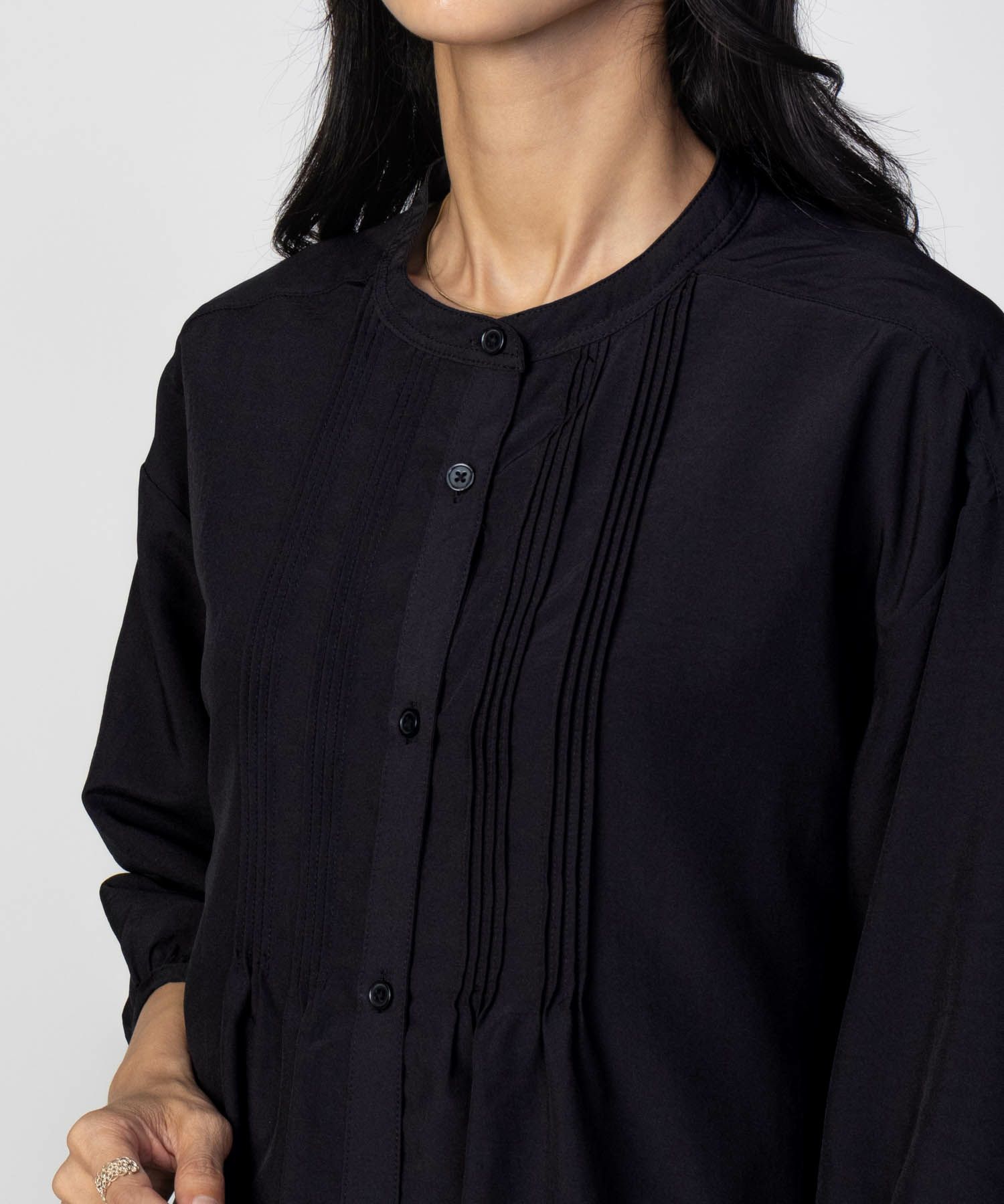 nAvy  ピンタック5分袖ブラウス レディース商品画像-16