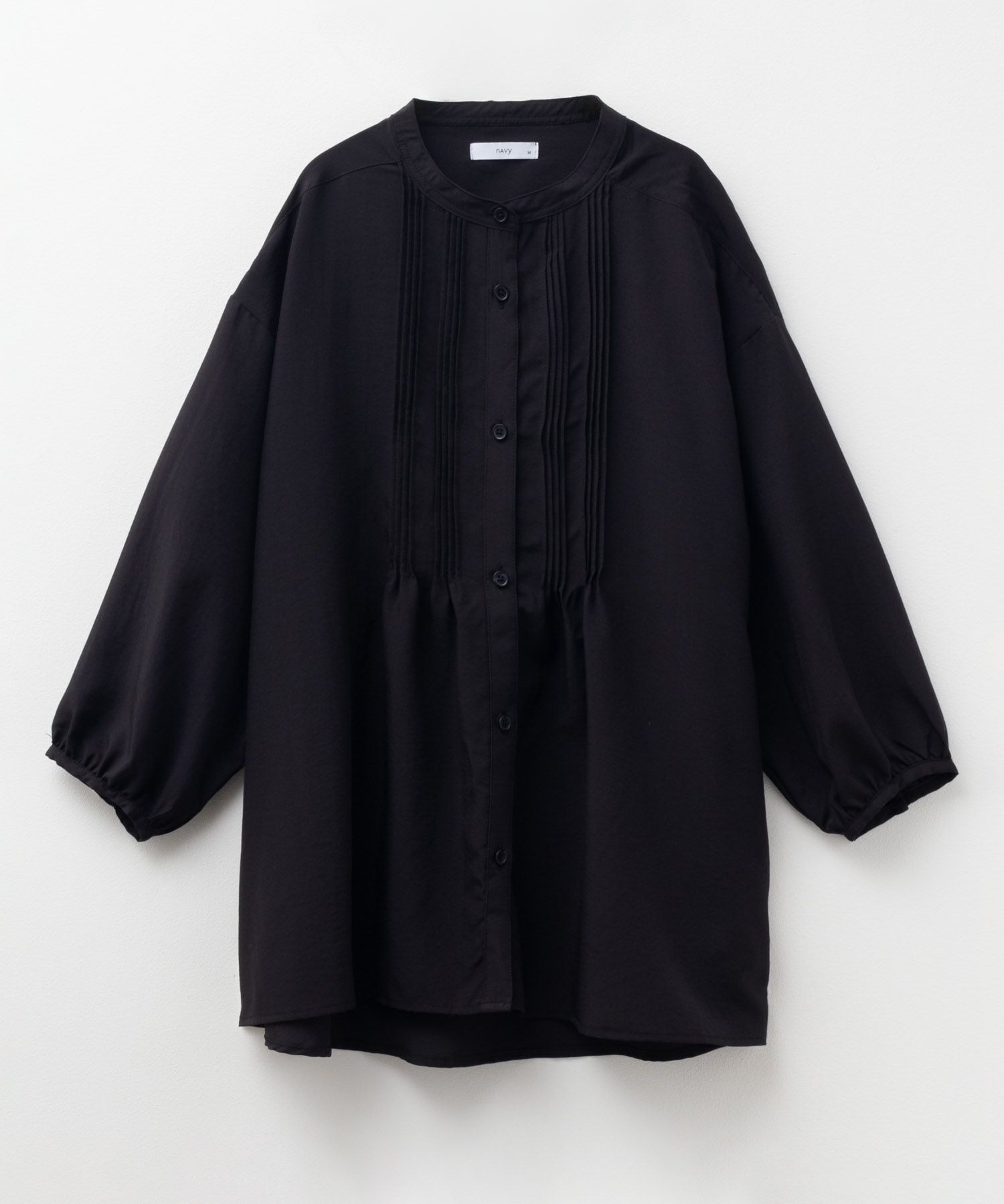 nAvy ピンタック5分袖ブラウス レディース