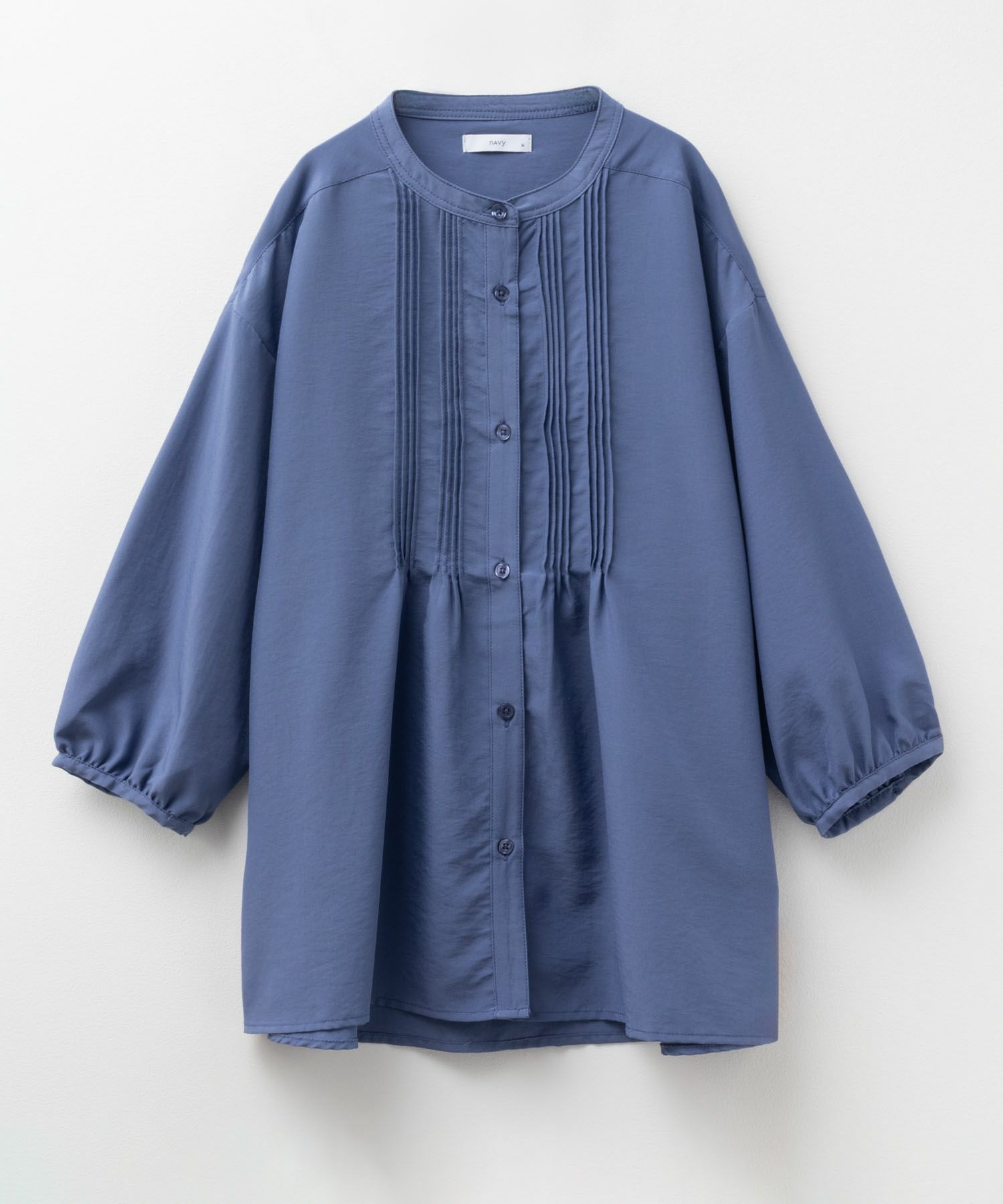 nAvy ピンタック5分袖ブラウス レディース