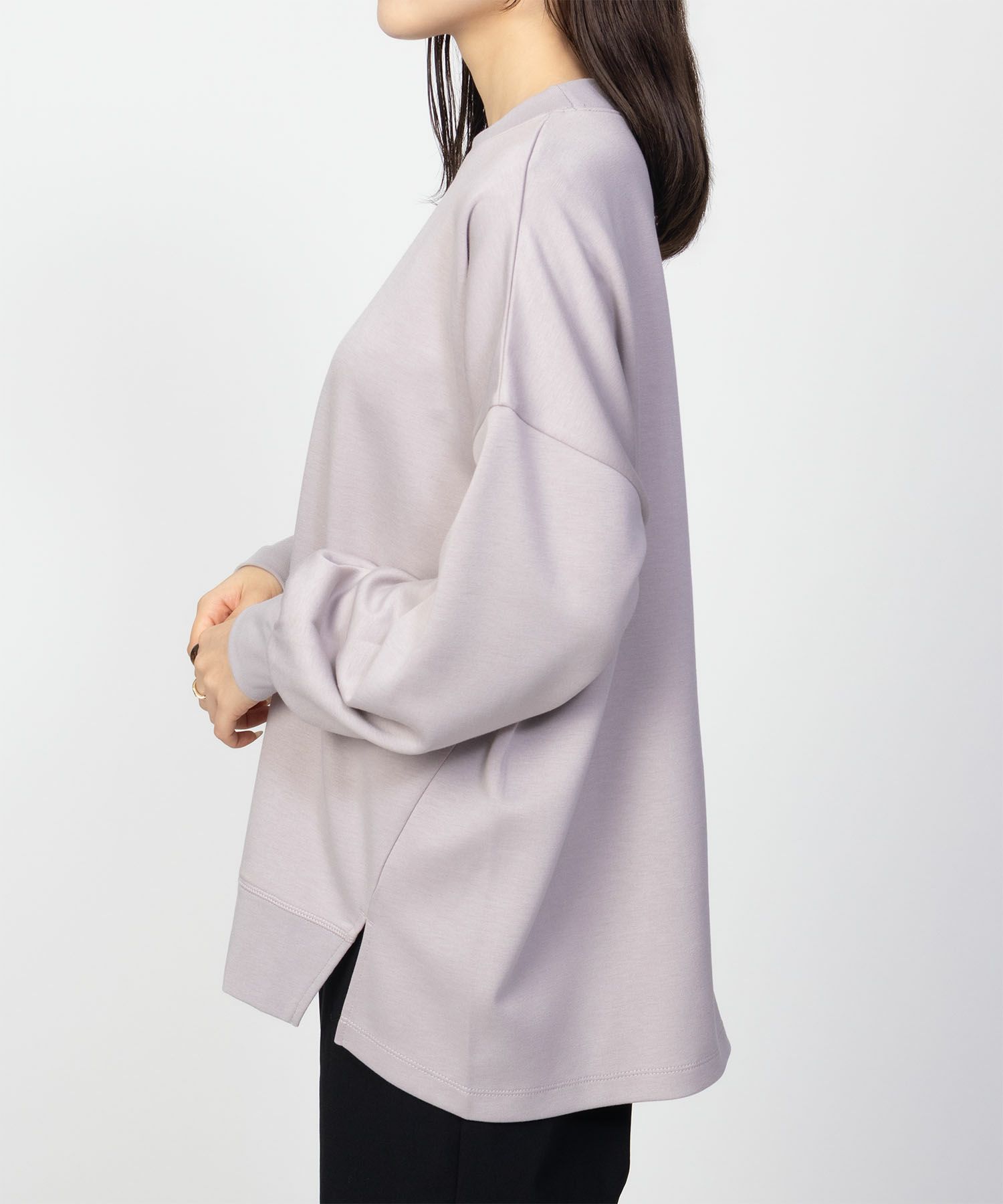 HusHusH  ポンチ素材 ルーズ袖タックプルオーバー レディース商品画像-8