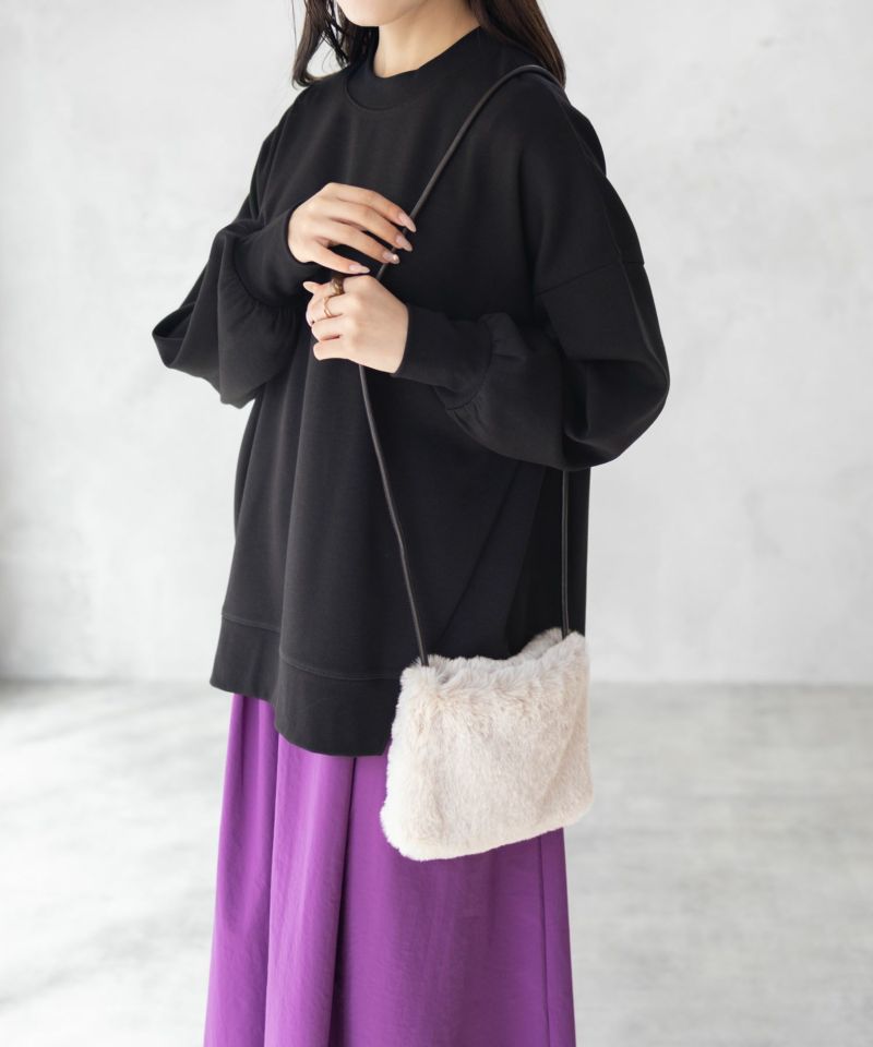 HusHusH  ポンチ素材 ルーズ袖タックプルオーバー レディース商品画像-17