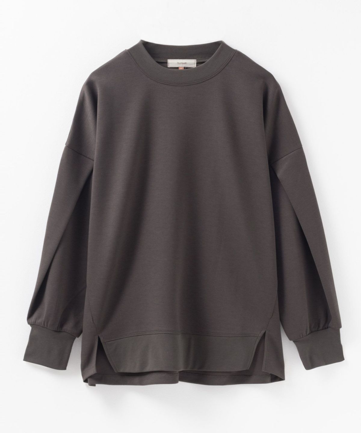 HusHusH ポンチ素材 ルーズ袖タックプルオーバー レディース