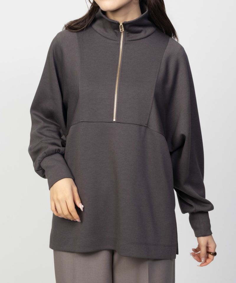HusHusH ポンチ素材 デザインZIPプルオーバー レディース商品画像-6