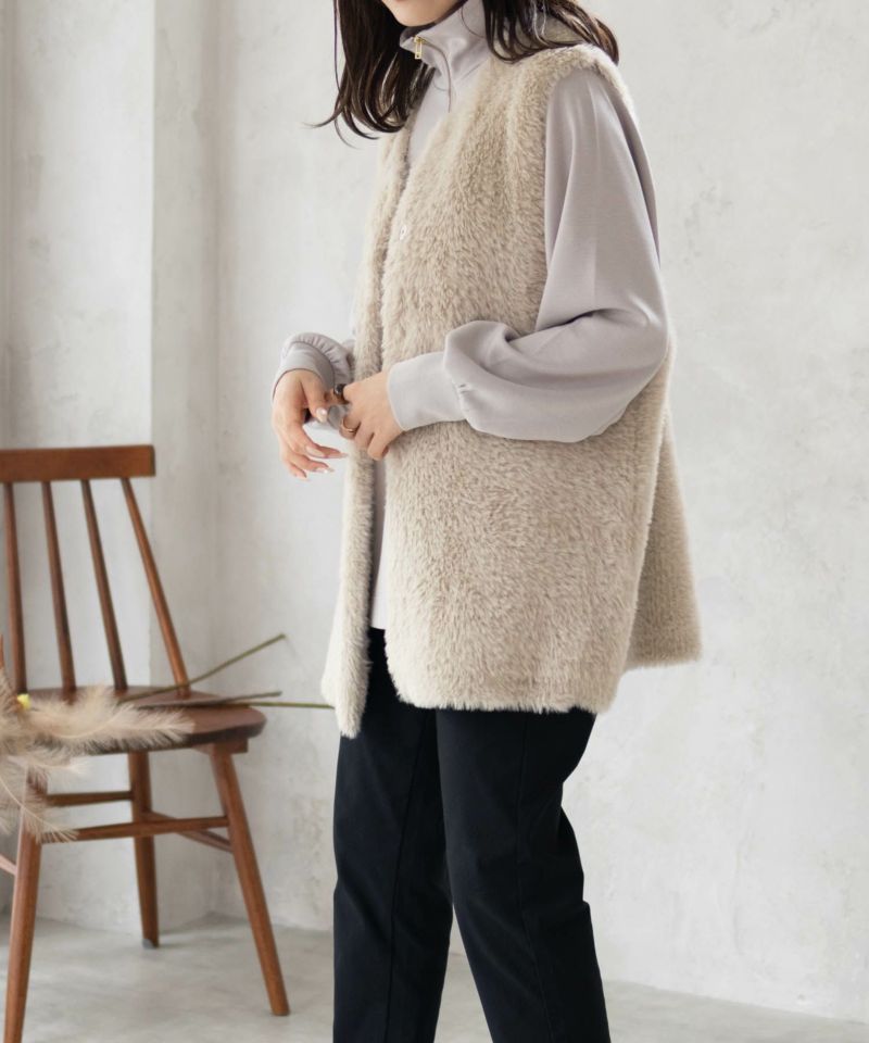 HusHusH  ポンチ素材 デザインZIPプルオーバー レディース商品画像-12