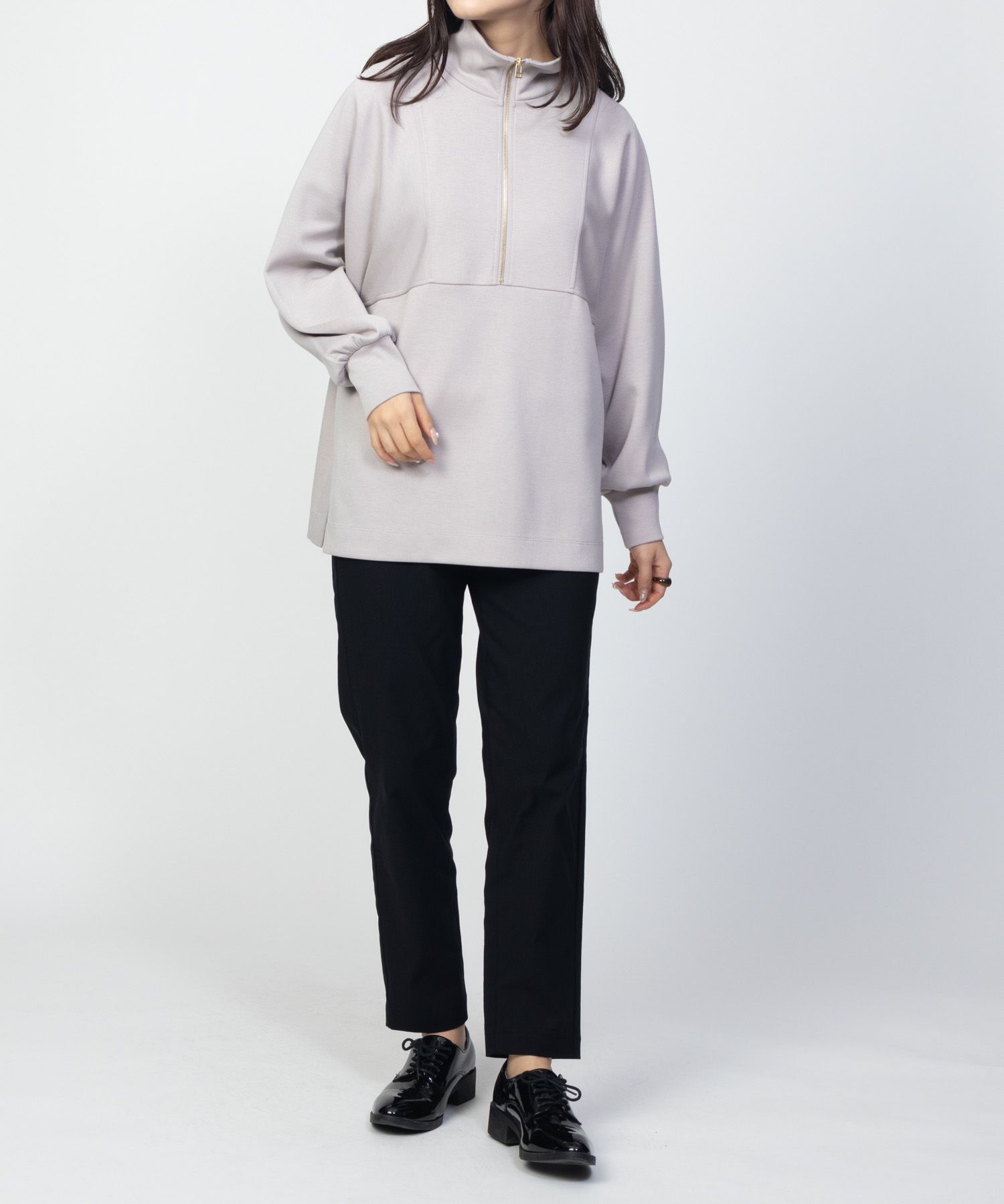 HusHusH  ポンチ素材 デザインZIPプルオーバー レディース商品画像-14