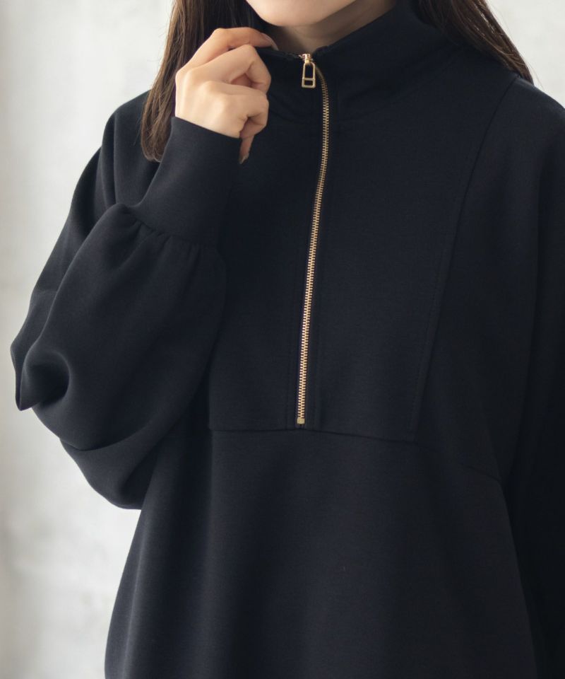 HusHusH ポンチ素材 デザインZIPプルオーバー レディース商品画像-15