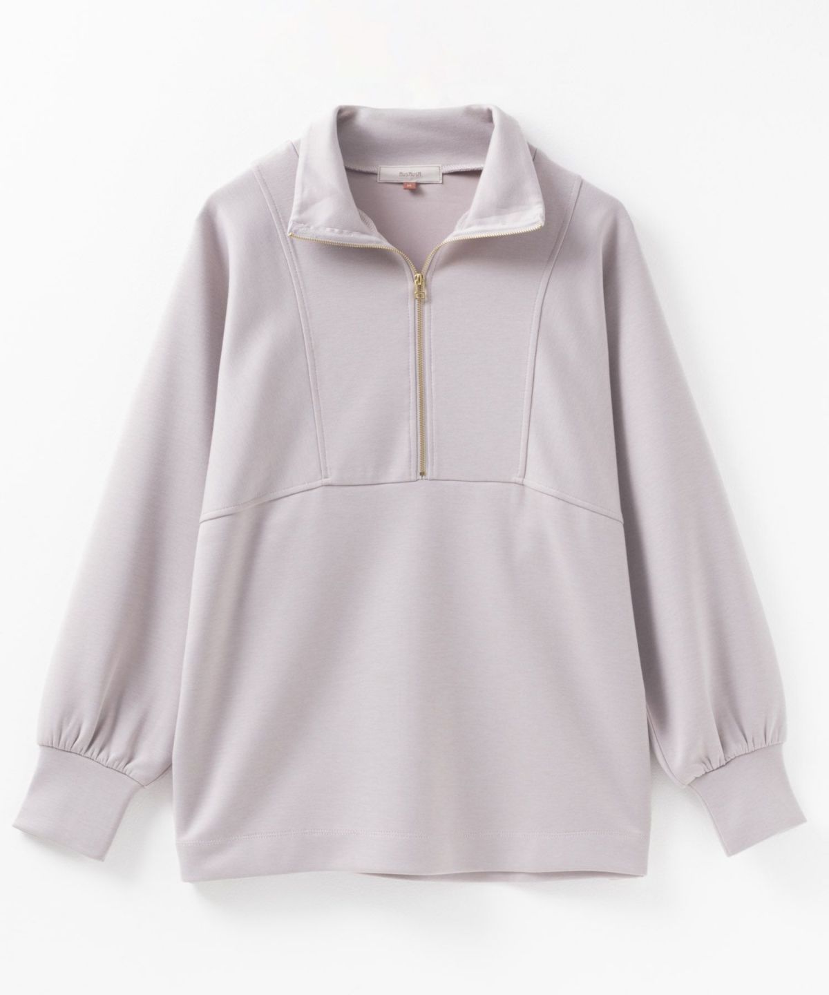 HusHusH ポンチ素材 デザインZIPプルオーバー レディース