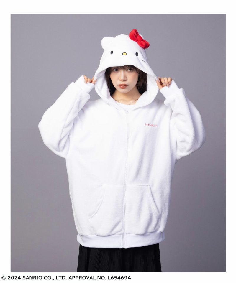 サンリオキャラクターズ ハローキティ ジップパーカー レディース商品画像-2