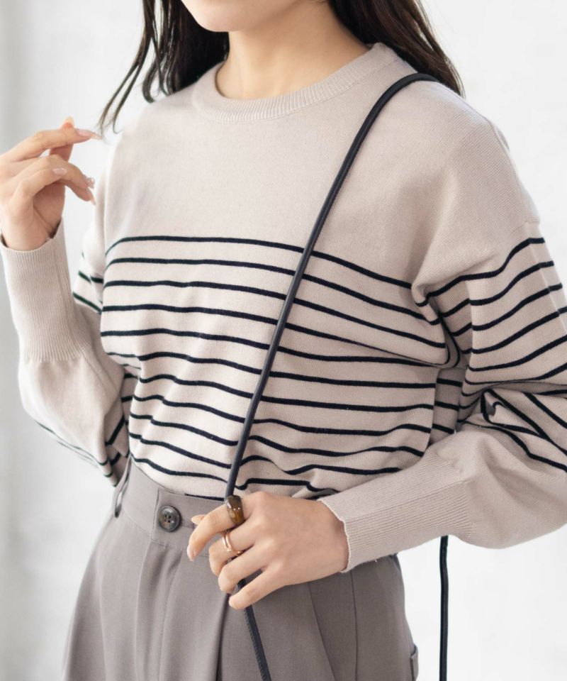 HusHusH  ラメ入りボーダープルオーバー レディース商品画像-1