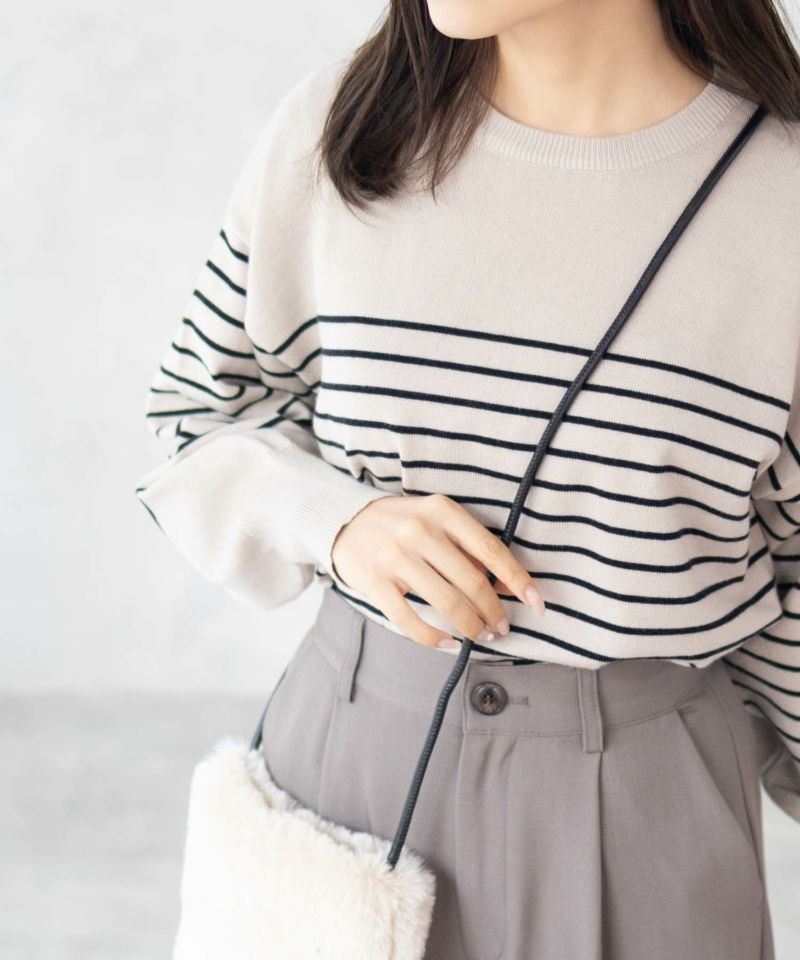 HusHusH  ラメ入りボーダープルオーバー レディース商品画像-4