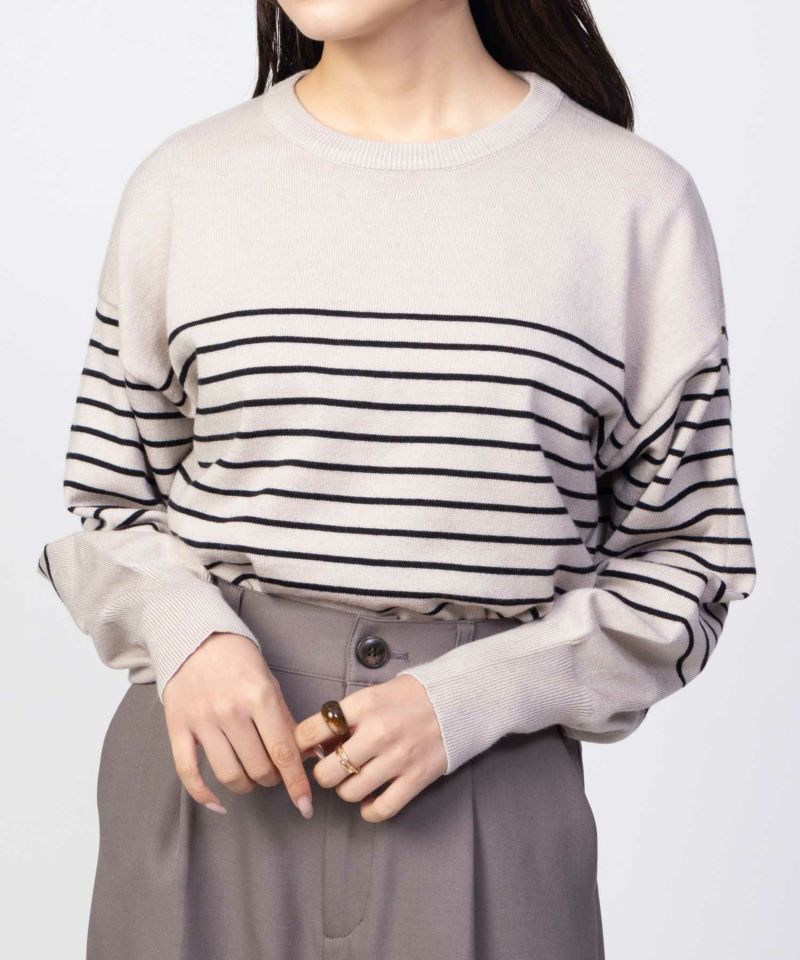 HusHusH  ラメ入りボーダープルオーバー レディース商品画像-6