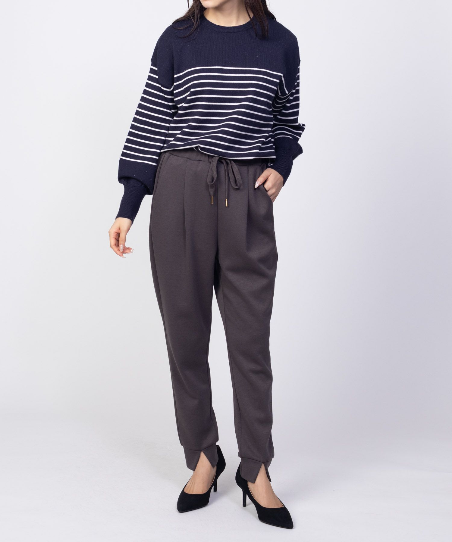 HusHusH  ラメ入りボーダープルオーバー レディース商品画像-17