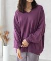 HusHusH Vネックコクーンニット レディース