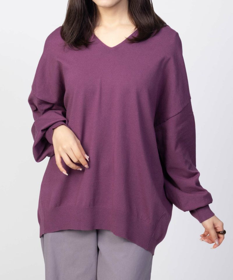 HusHusH  Vネックコクーンニット レディース商品画像-13
