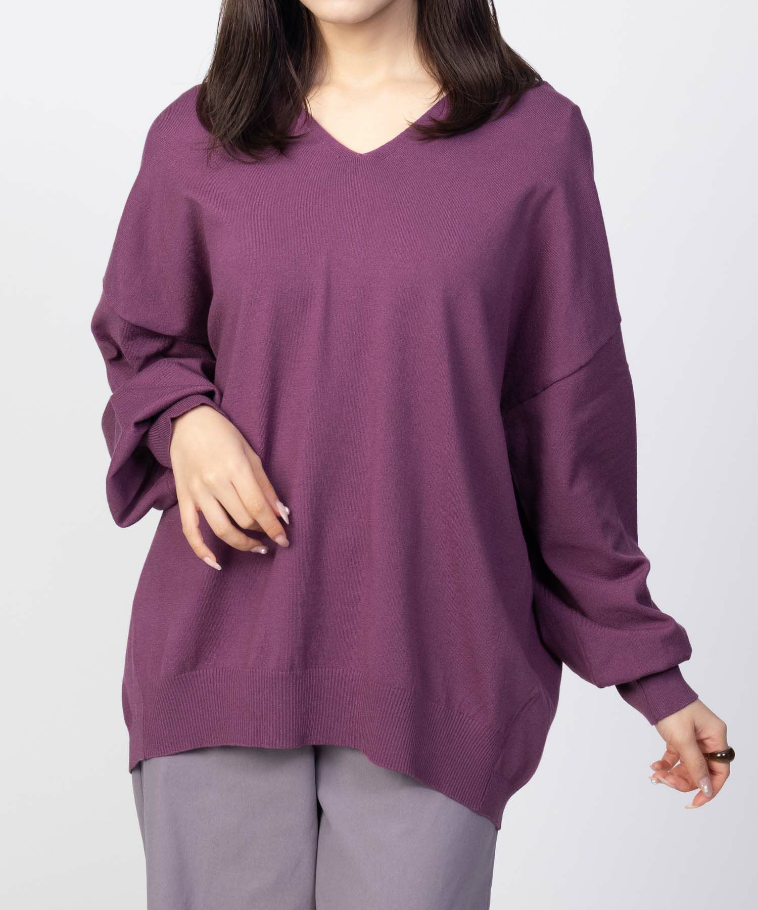 [さらに50%OFF]HusHusH  Vネックコクーンニット レディース商品画像-13