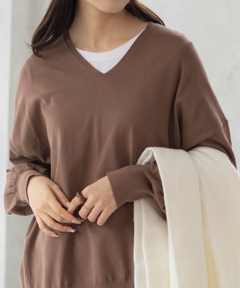 HusHusH  Vネックコクーンニット レディース商品画像-15