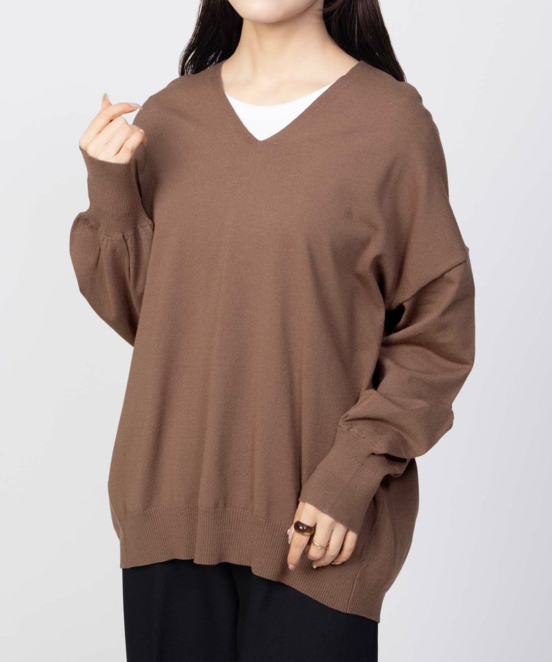 HusHusH  Vネックコクーンニット レディース商品画像-17